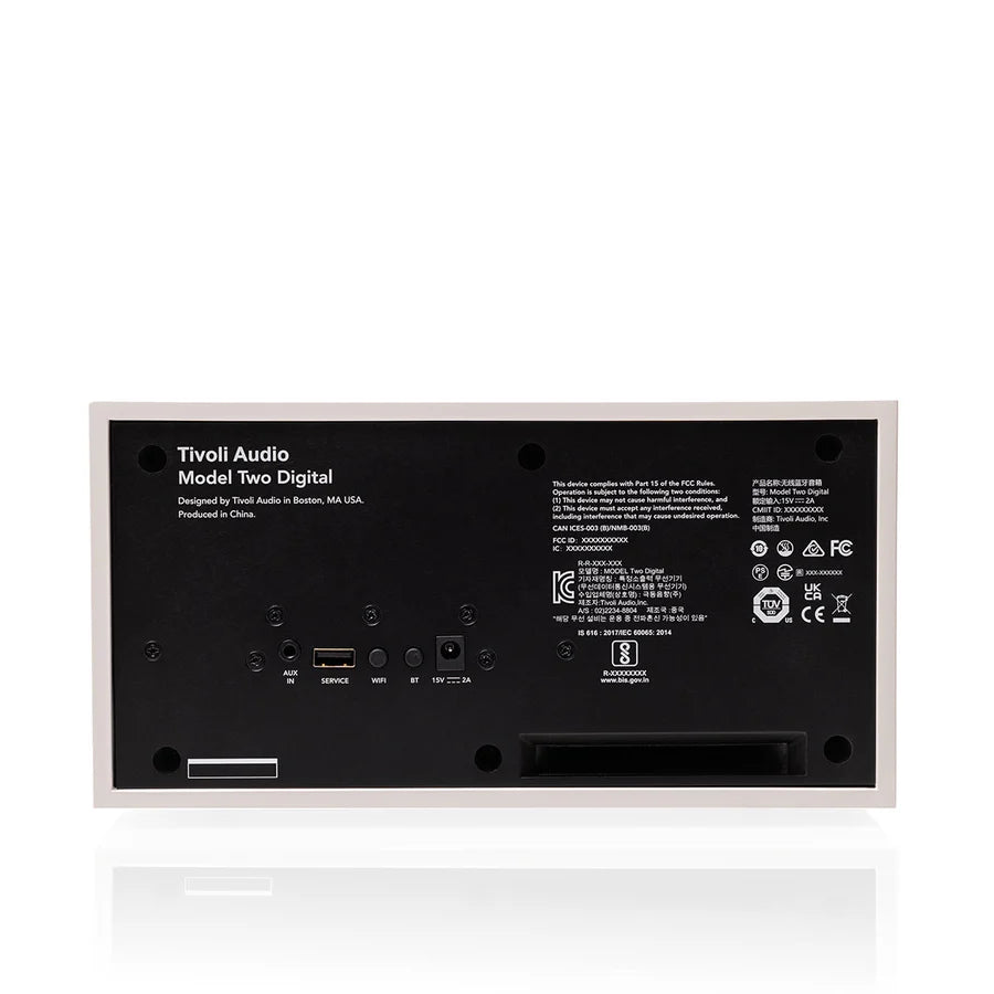 Tivoli Audio Model Two Digital Bluetooth høyttaler (hvit/sølv)