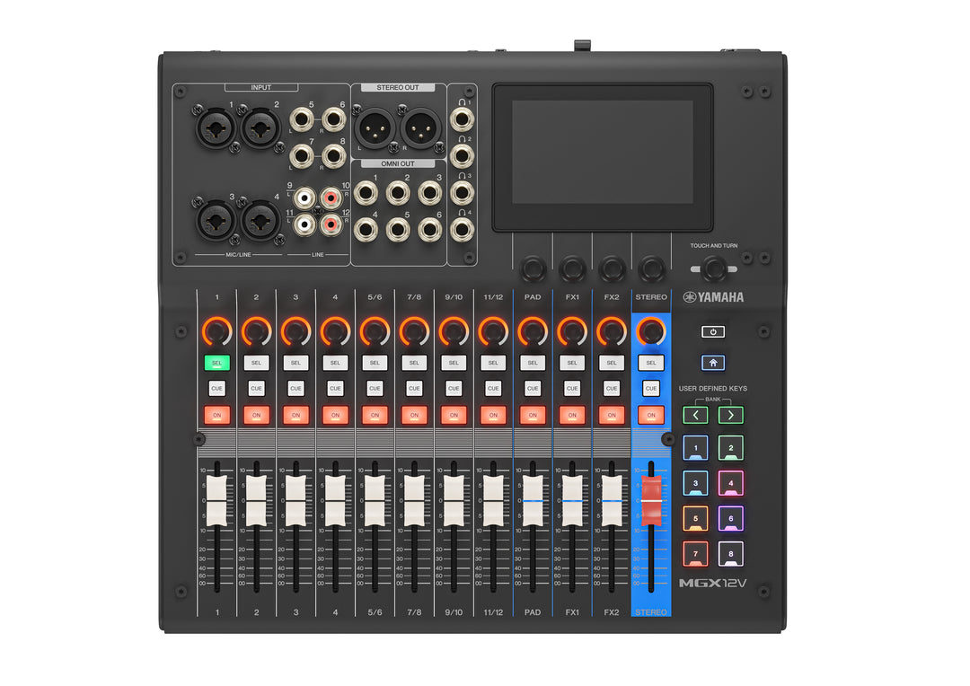 Yamaha MGX12V digital miksekonsoll (Svart) - Videoversjon