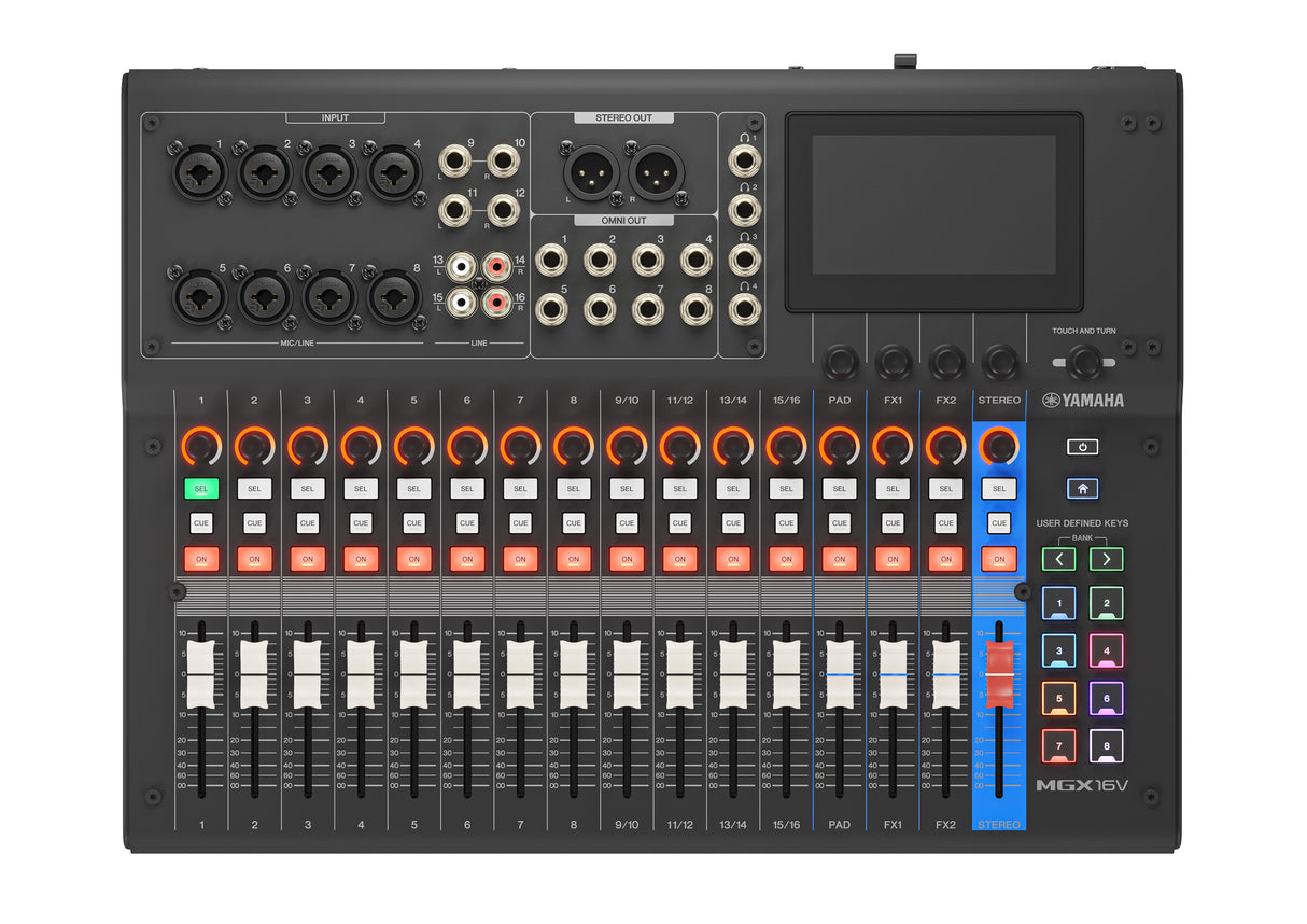 Yamaha MGX16V digital miksekonsoll (Svart) - Videoversjon