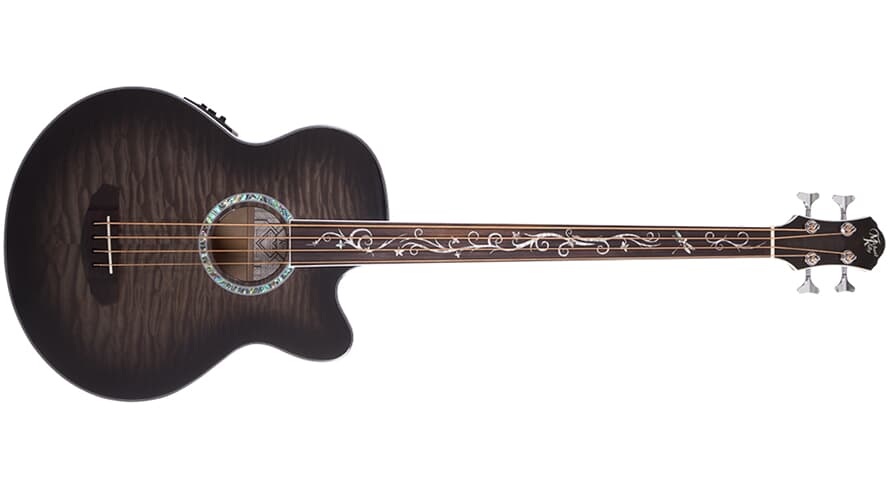 Michael Kelly Dragonfly 4 fretless akustisk bass, Smokeburst