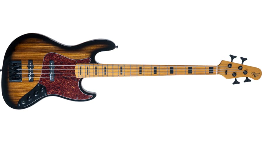 Michael Kelly Vintage Element 4 elektrisk bass, Zebra Burst