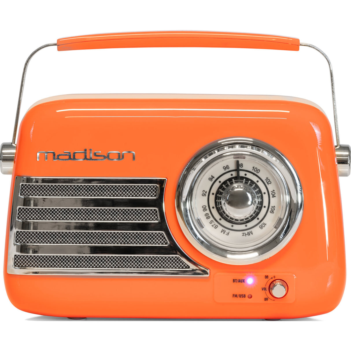 Madison Retro Radio med Bluetooth og FM (oransje)
