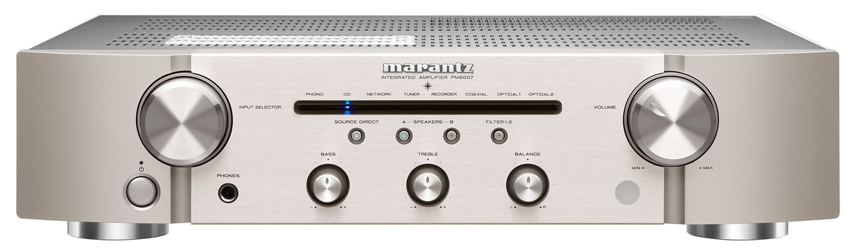 Marantz PM6007 HI-FI-forsterker (sølv, 2x45W)