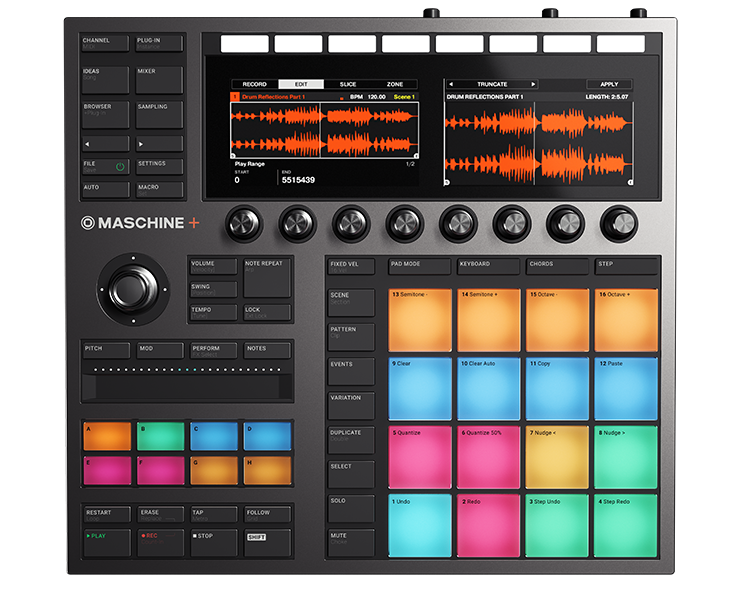 Native Instruments MASCHINE PLUS Groovebox for frittstående produksjon og fremføring