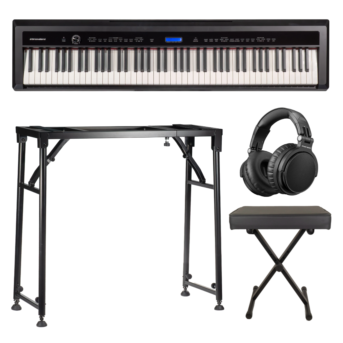 Grooveland P22 el-piano startpakke (Svart)