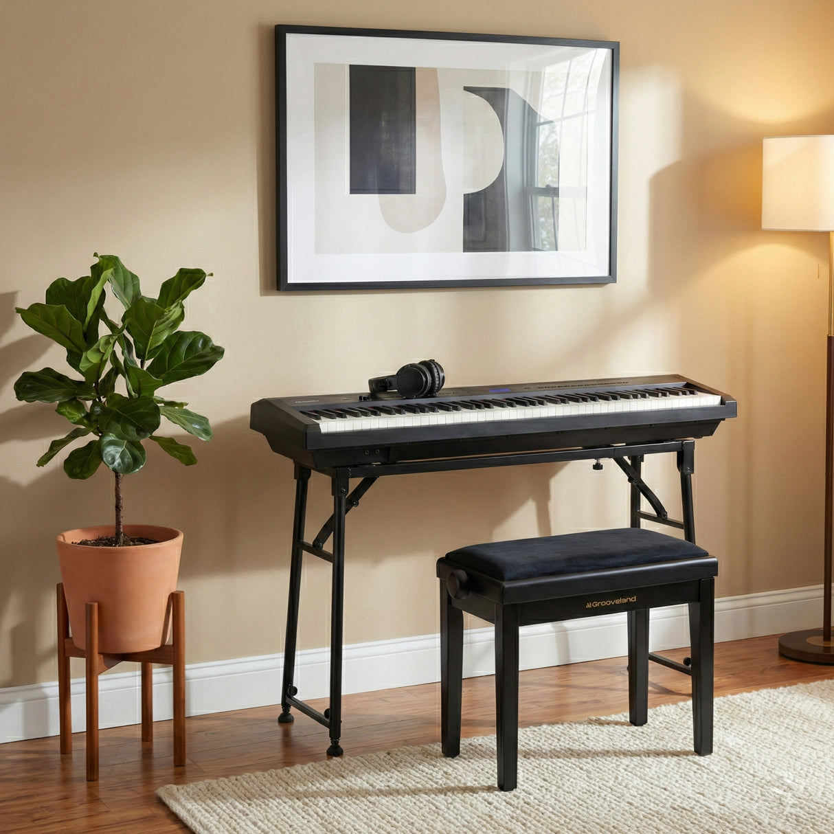 Grooveland P22 el-piano startpakke (Svart)