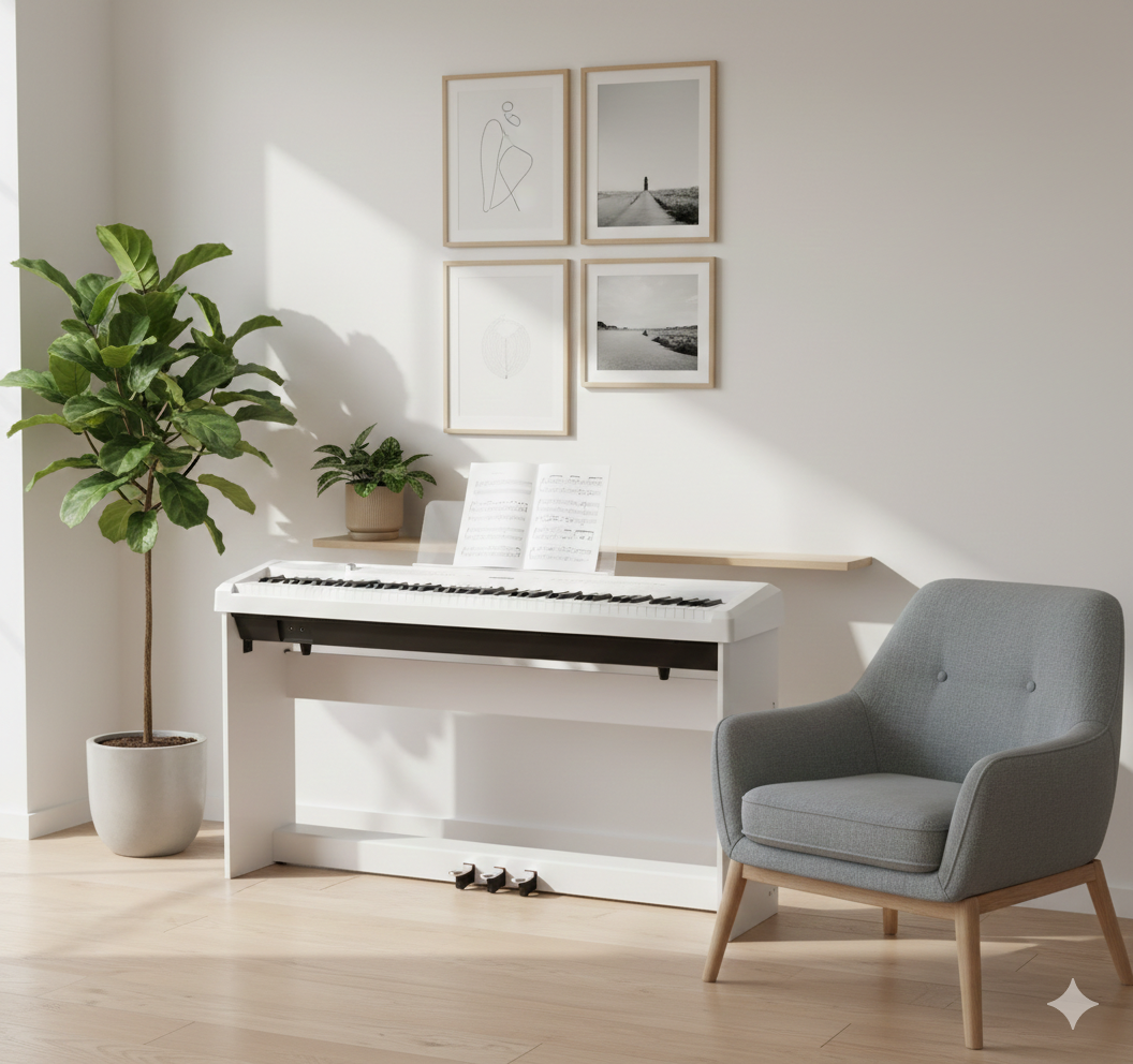 Grooveland P22 Komplett pianopakke (Hvit)