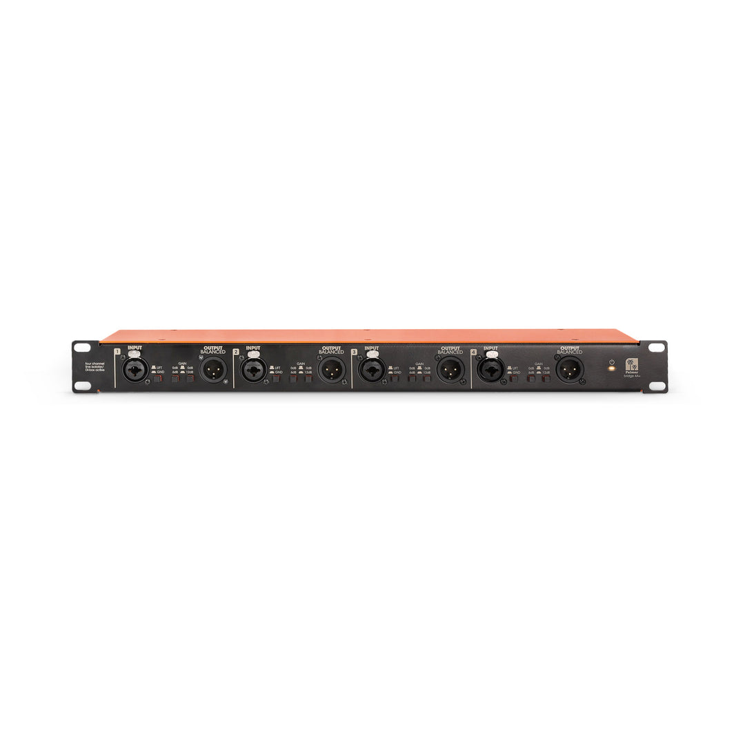 Palmer BRIDGE 4A+ - 19" DI-boks / linjeisoleringsboks, 4 kanaler, aktiv