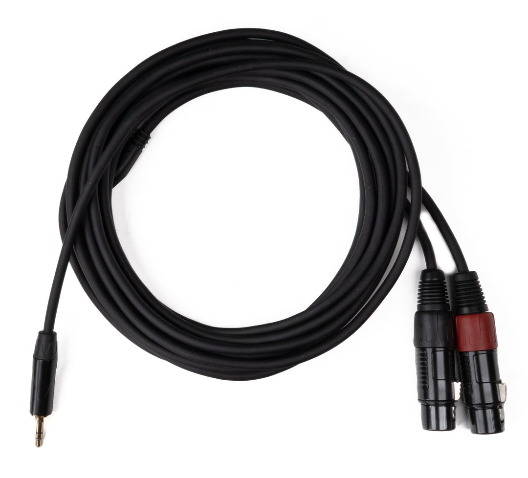 MINIJACK 3,5mm TRS Hann til 2x XLR Hun (6m)