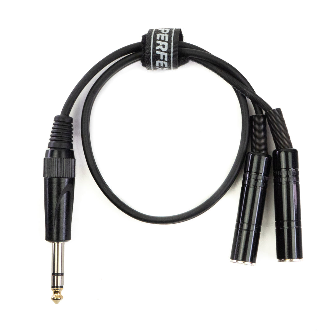 Perfex 6,3mm hodetelefon splitterkabel (0,5m)