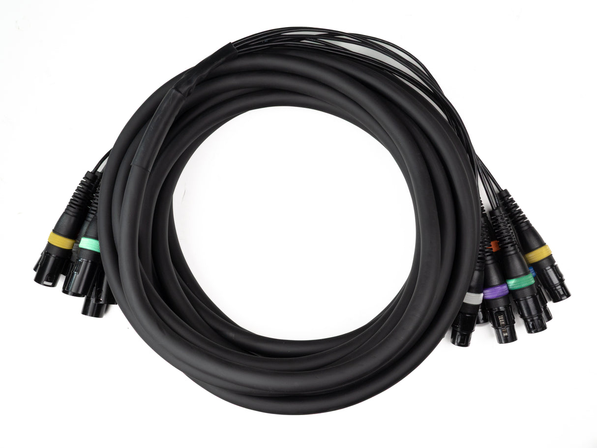 Par-8 multicore XLR hann til XLR hunn (10m)
