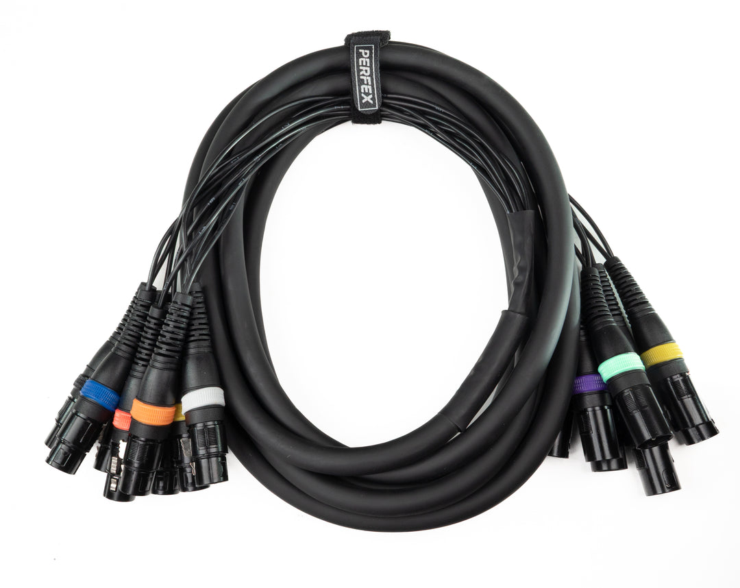 Par-8 multicore XLR hann til XLR hunn (5m)