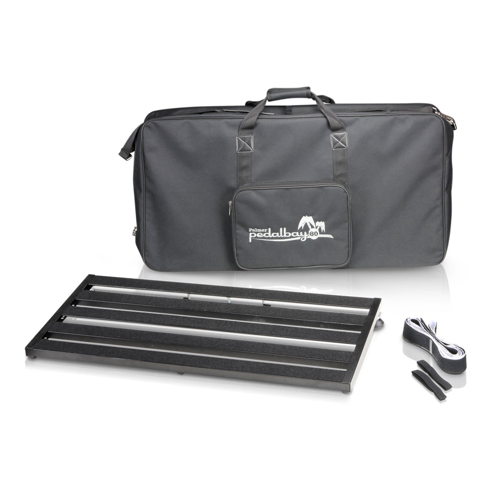 Palmer PEDALBAY® 80 - Lett, variabelt pedalboard med beskyttende softcase, 80 cm