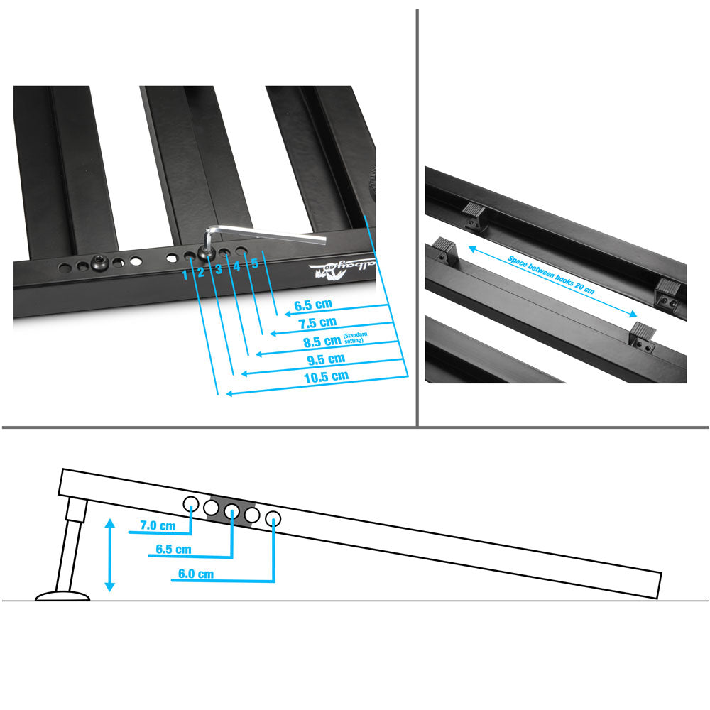 Palmer PEDALBAY® 80 - Lett, variabelt pedalboard med beskyttende softcase, 80 cm