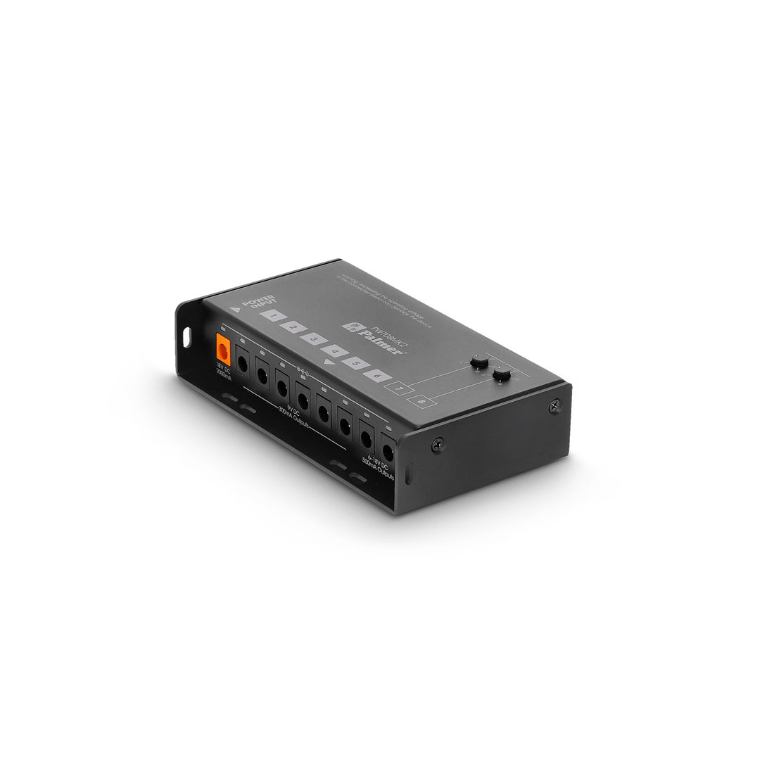 Palmer PWT 08 MK2 - Universell pedalboard-strømforsyning med 8 utganger