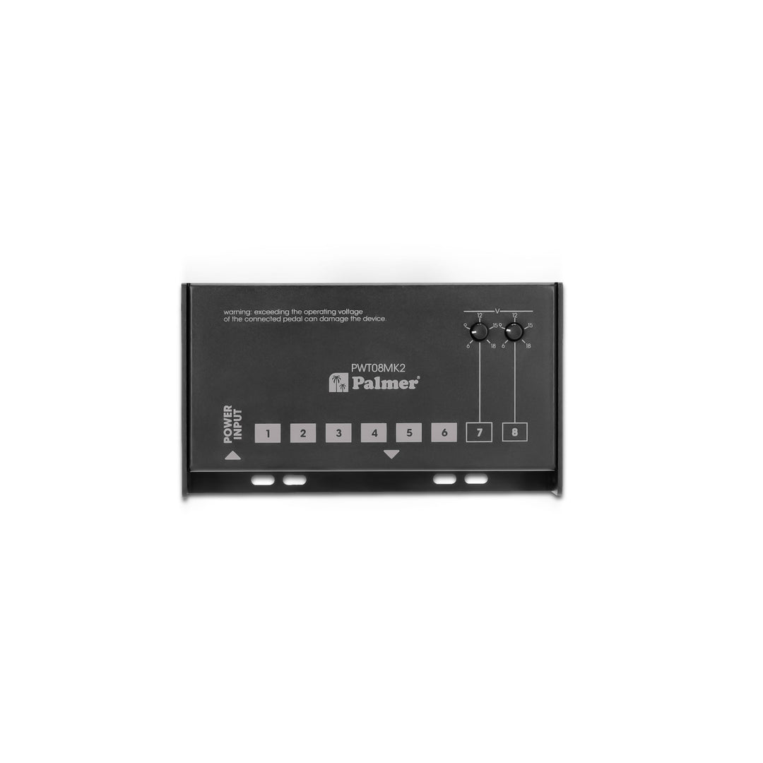 Palmer PWT 08 MK2 - Universell pedalboard-strømforsyning med 8 utganger