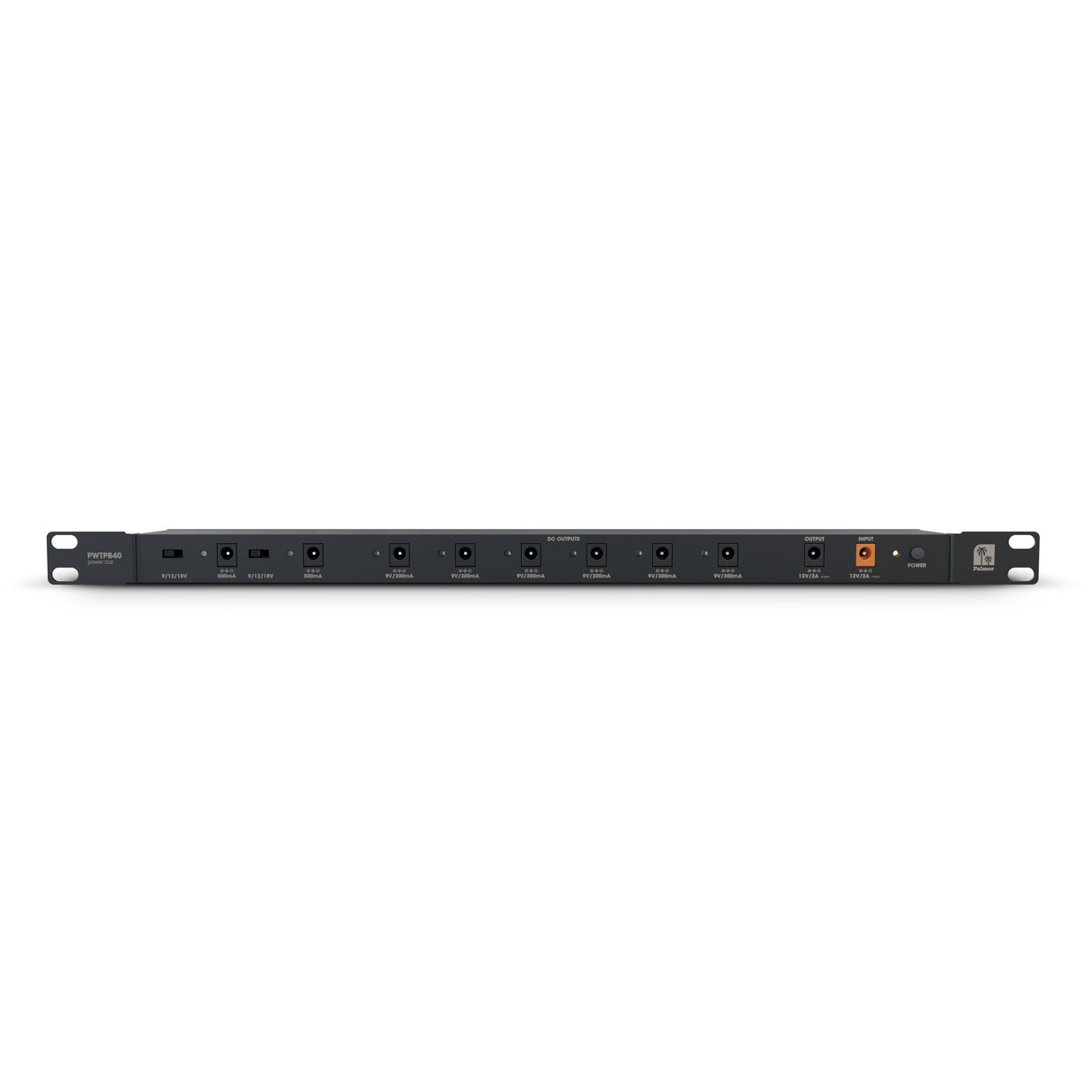 Palmer WT PB 40 RK - Strømforsyningsenhet med 8 utganger for rackmontering