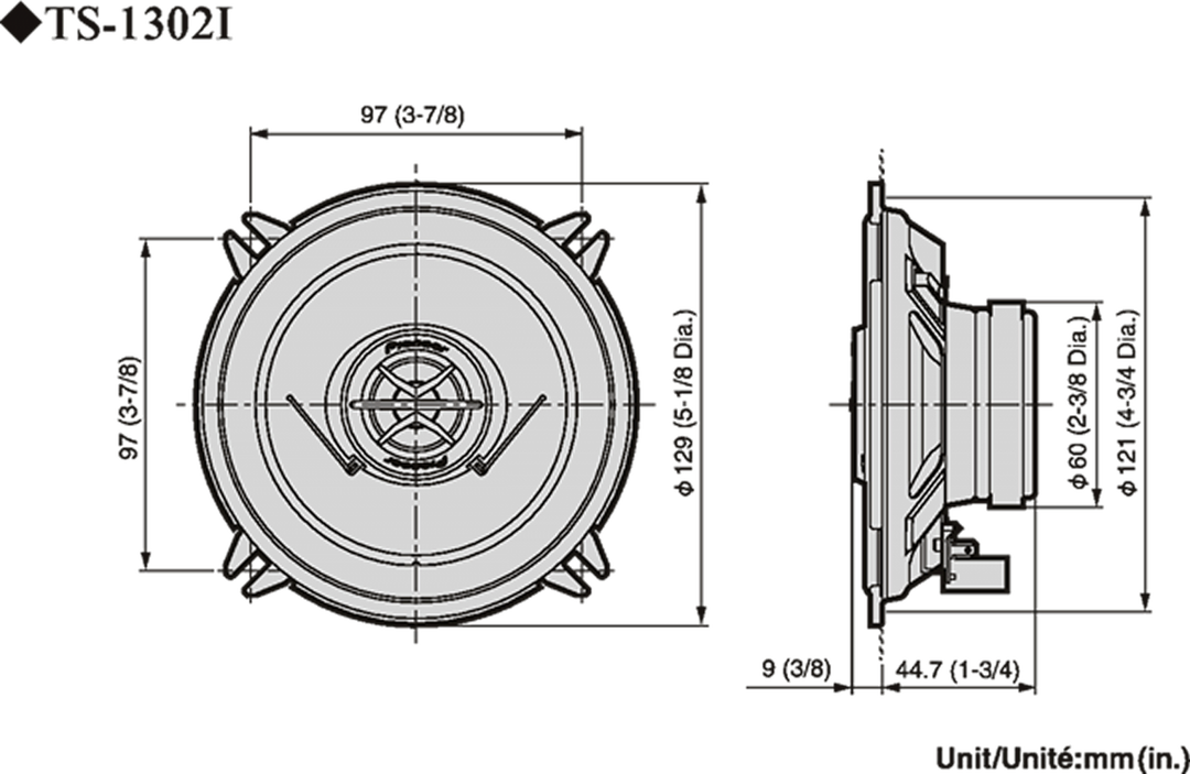 Pioneer TS-1302i bilhøyttaler (13 cm, 5,25")
