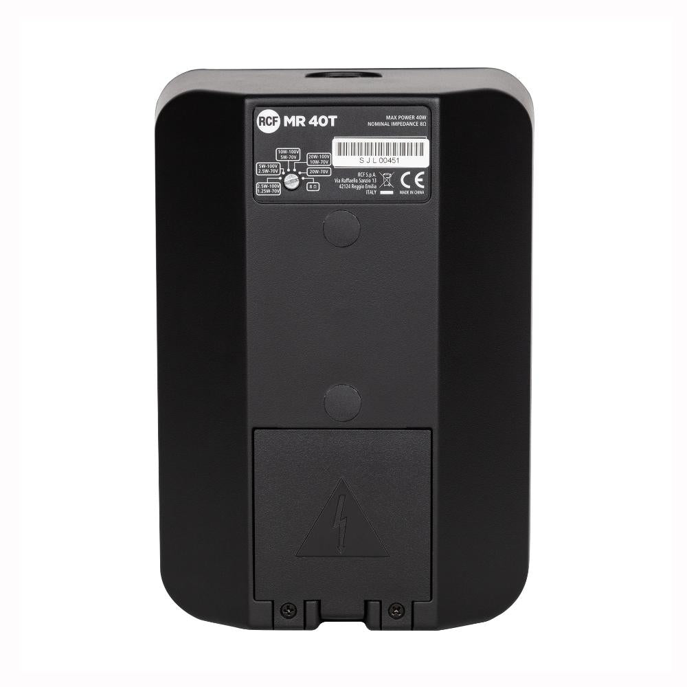 RCF vegghøyttaler 2-veis 4" sett (2 styk) 40W 8 Ohm IP55, Sort