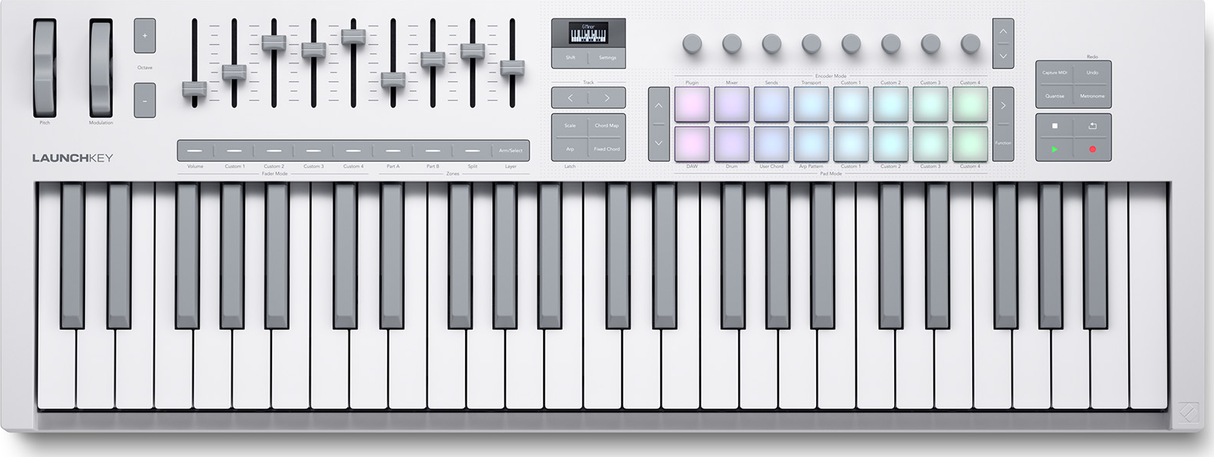 Novation Launchkey 49 MK4 MIDI-tastatur (Hvit)