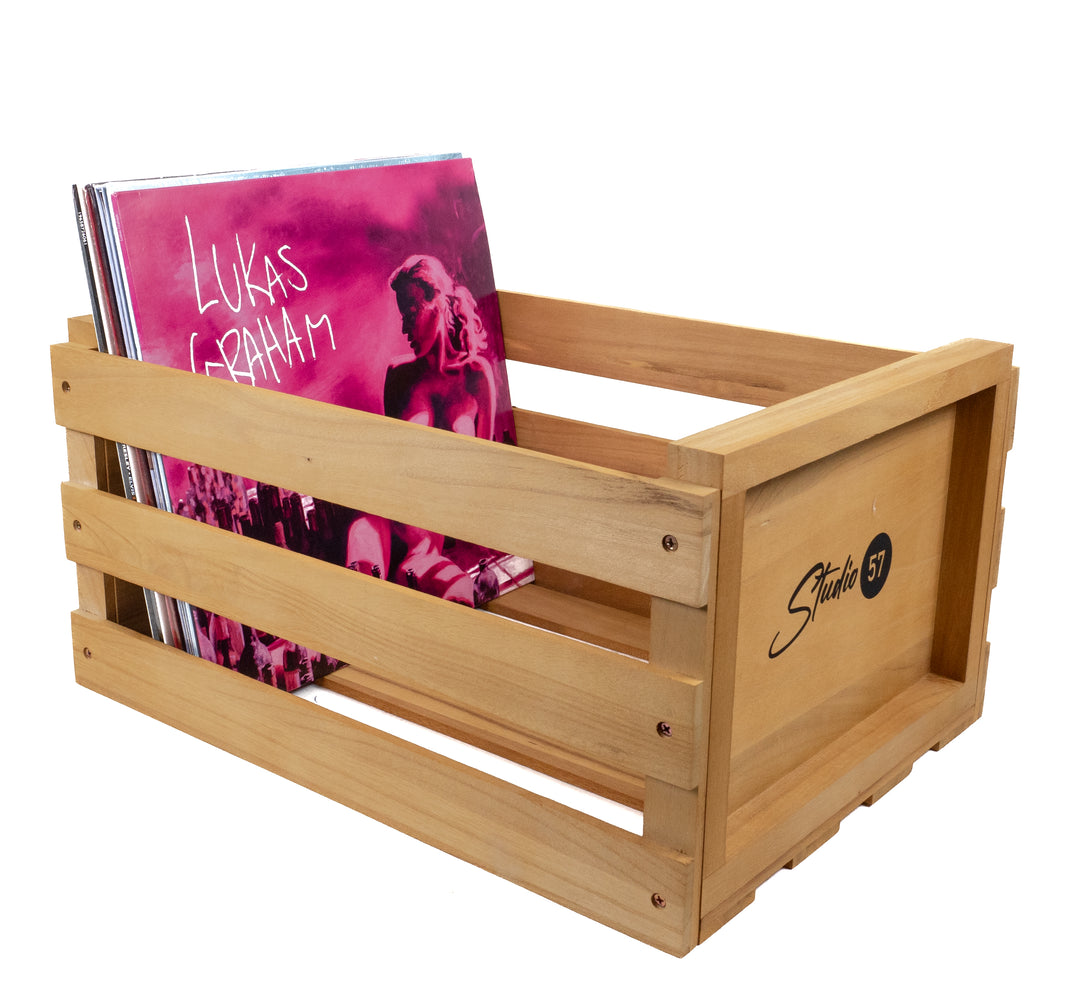 Studio 57 - Platekasse til LP plater (Lyst tre)