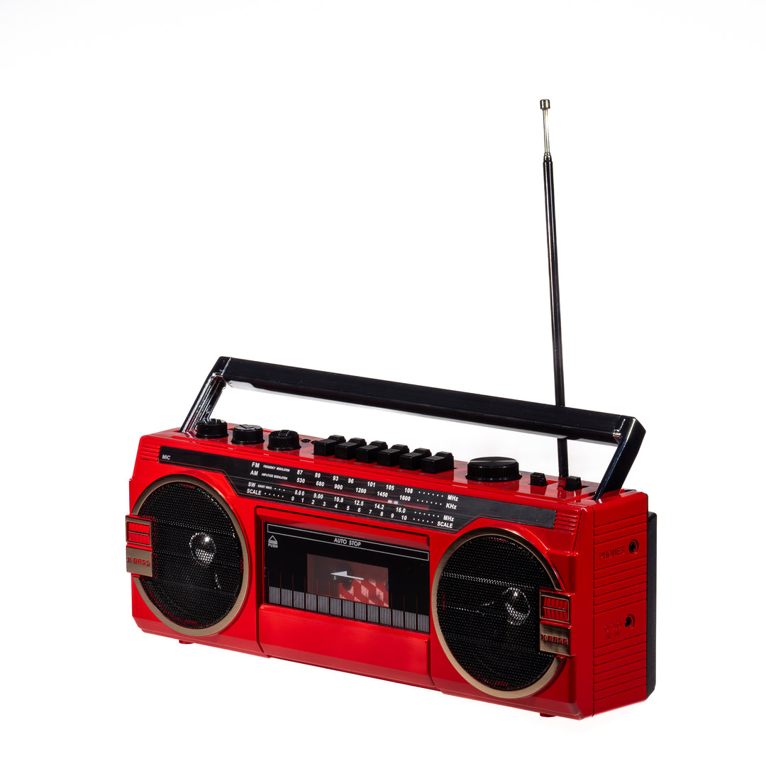 Studio 57 - Kassettspiller m. FM & Bluetooth, Rød