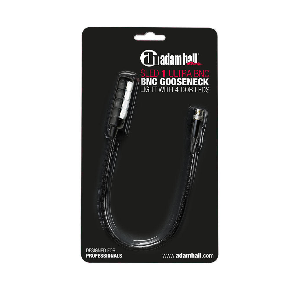 Adam Hall Stands SLED 1 ULTRA BNC - BNC-svanehalslampe med 4 COB-LED'er