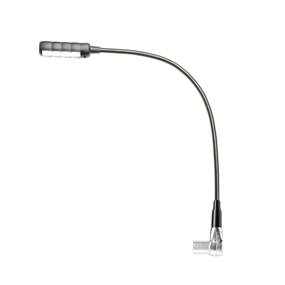Adam Hall Stands SLED 1 ULTRA XLR 4 A - Vinklet 4-polet XLR-svanehalslampe med 4 COB-LED'er