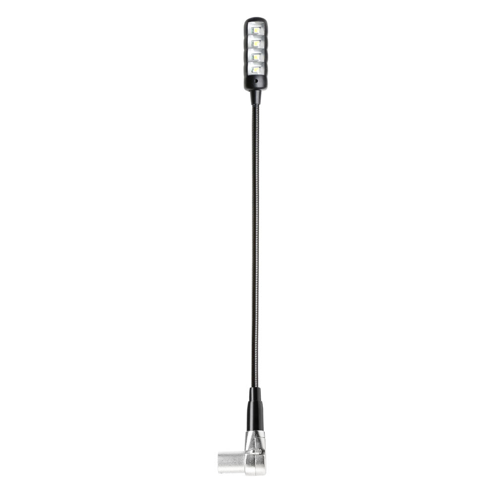 Adam Hall Stands SLED 1 ULTRA XLR 4 A - Vinklet 4-polet XLR-svanehalslampe med 4 COB-LED'er