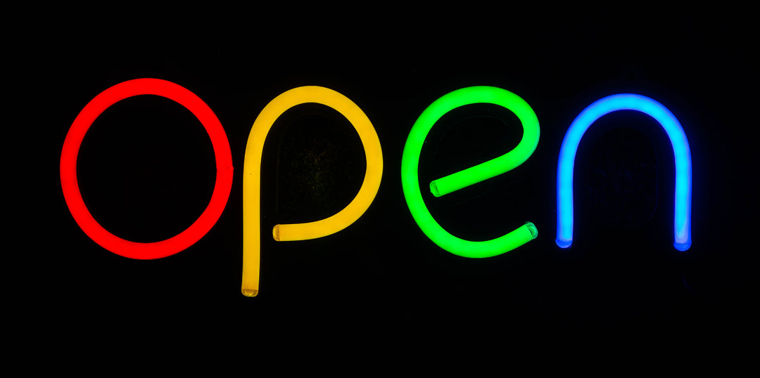 Neonskilt "Åpen" (39 cm)