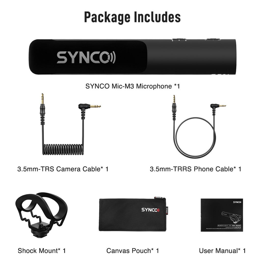 Synco kompaktmikrofon for DSLR-kamera