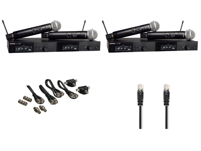 Shure SLXD SM58 trådløst system (4 kanaler, J53)