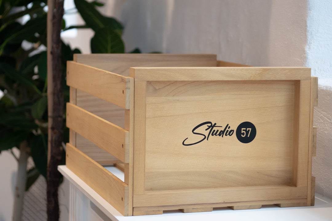 Studio 57 - Platekasse til LP plater (Lyst tre)