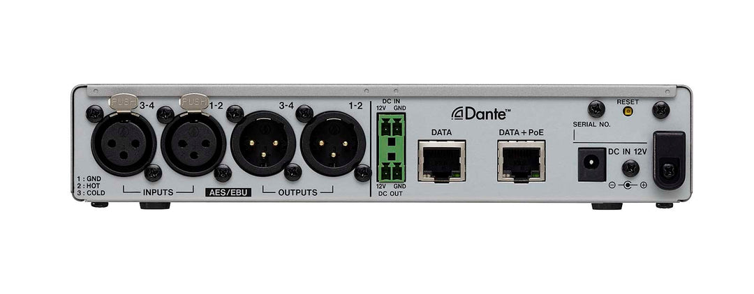 Tascam AE-4 AES/EBU Dante-konverter 2 inn / 2 ut, XLR