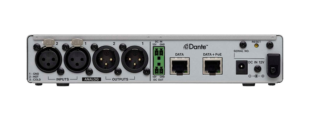 Tascam MM-2D Analog Dante-konverter 2 inn / 2 ut, XLR