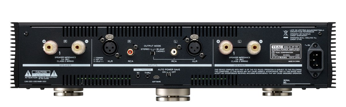 TEAC AP-701 stereo/monoforsterker (svart)