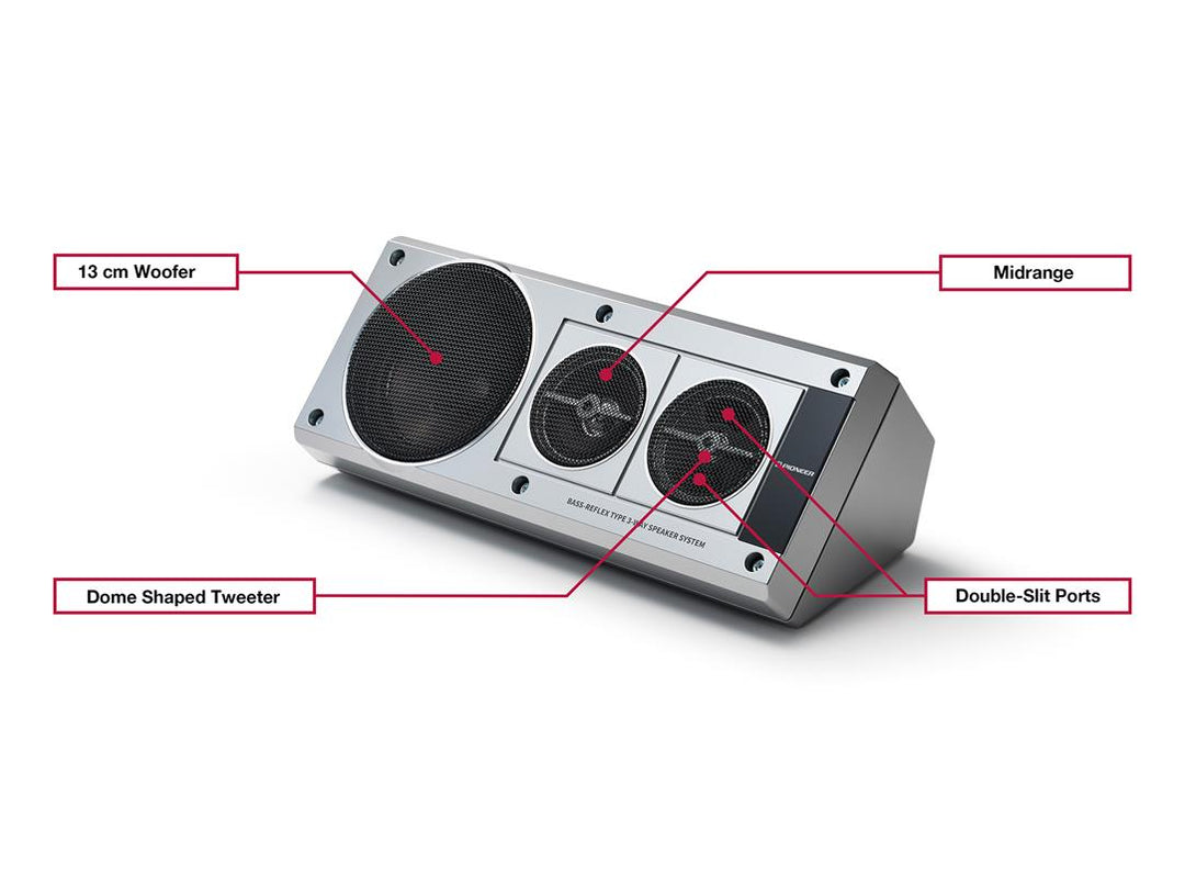 Pioneer TS-X40SXT Retro 3-veis hattehyllehøyttalere – 100W maks., 13 cm