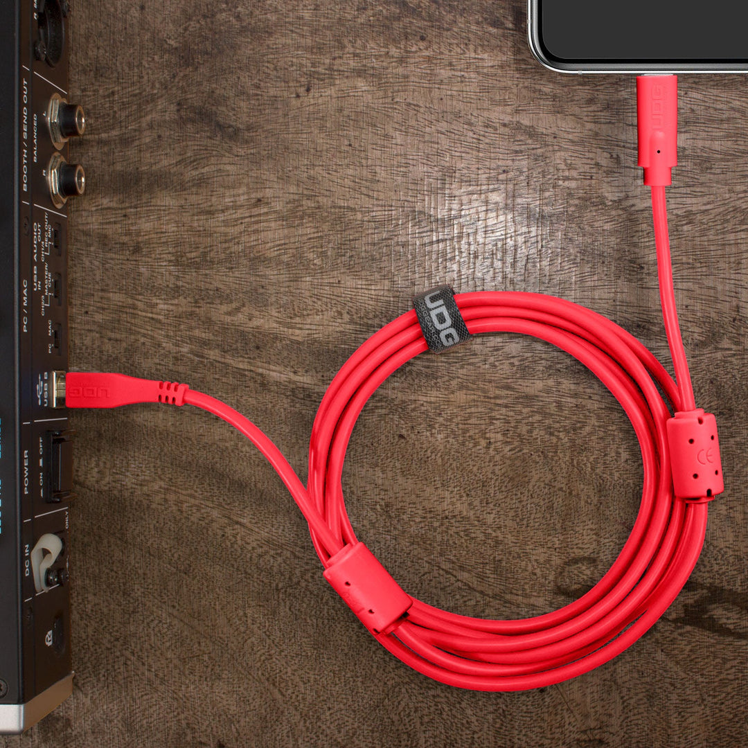 UDG Ultimate Audio-kabel USB 2.0 C-B Rød Rett 1,5m