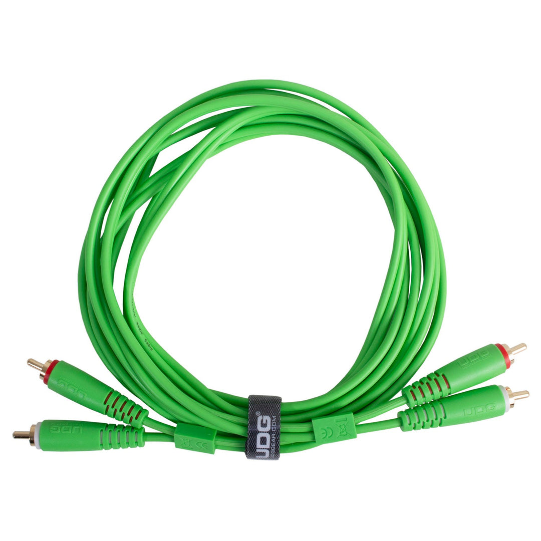 UDG Ultimate Audio-kabelsett RCA - RCA Grønn Rett 3m