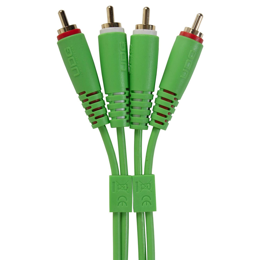 UDG Ultimate Audio-kabelsett RCA - RCA Grønn Rett 3m