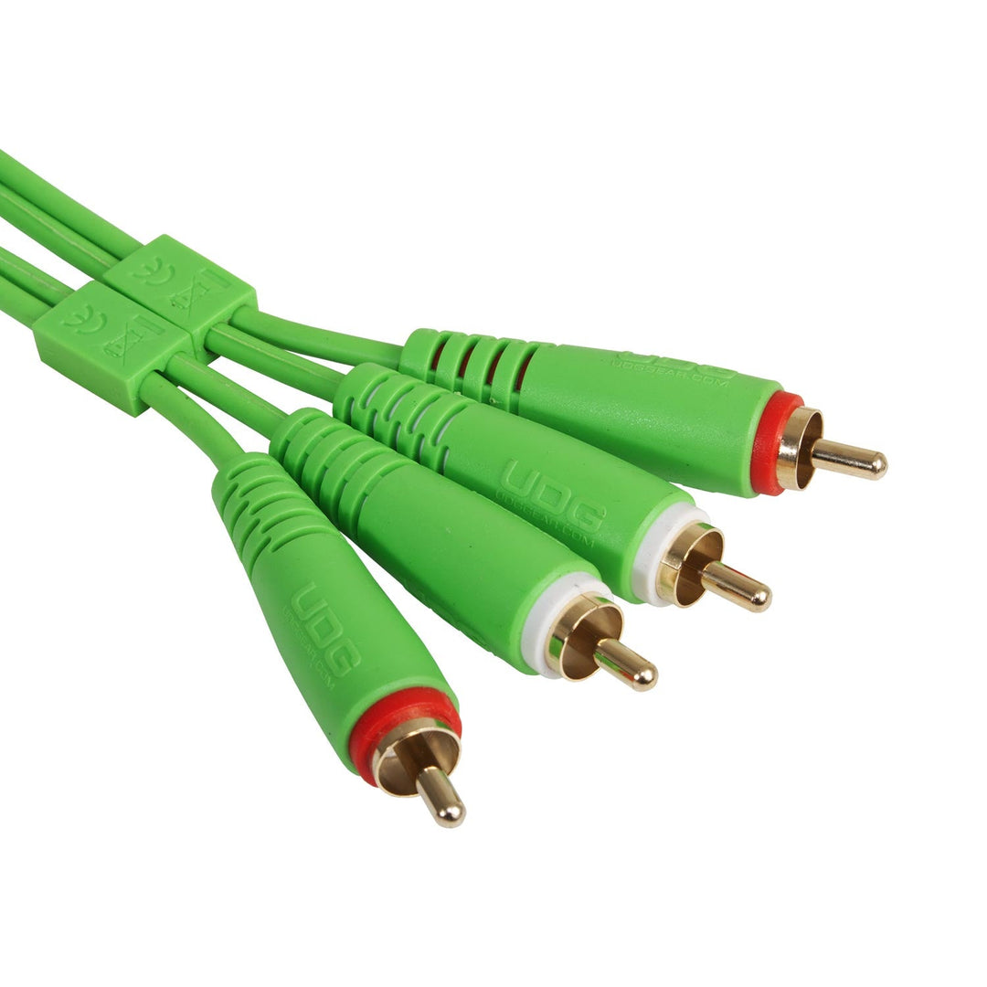 UDG Ultimate Audio-kabelsett RCA - RCA Grønn Rett 3m