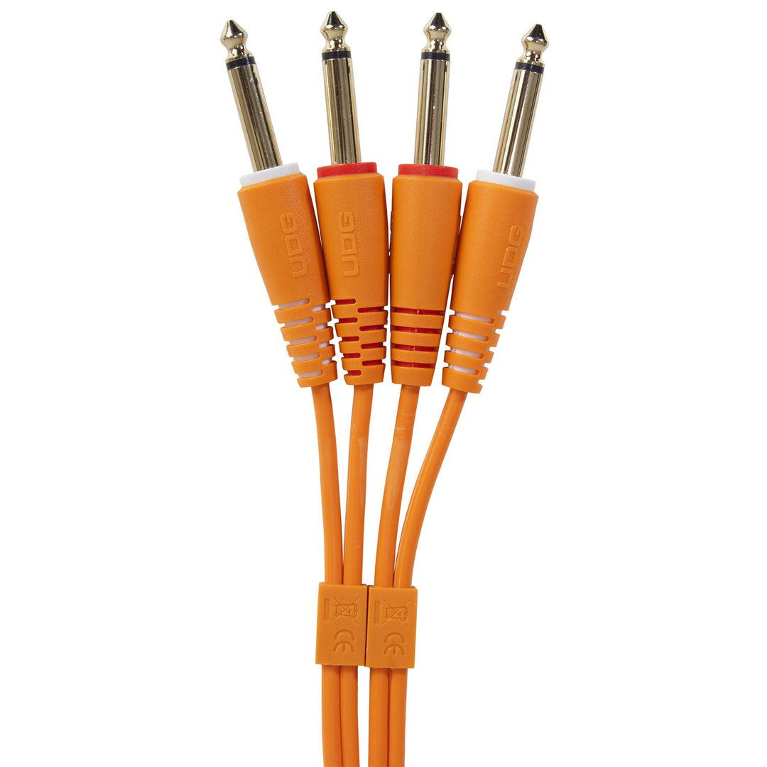 UDG Ultimate Audio Cable Set 1/4'' Jack-1/4'' Jack oransje rett 1,5m