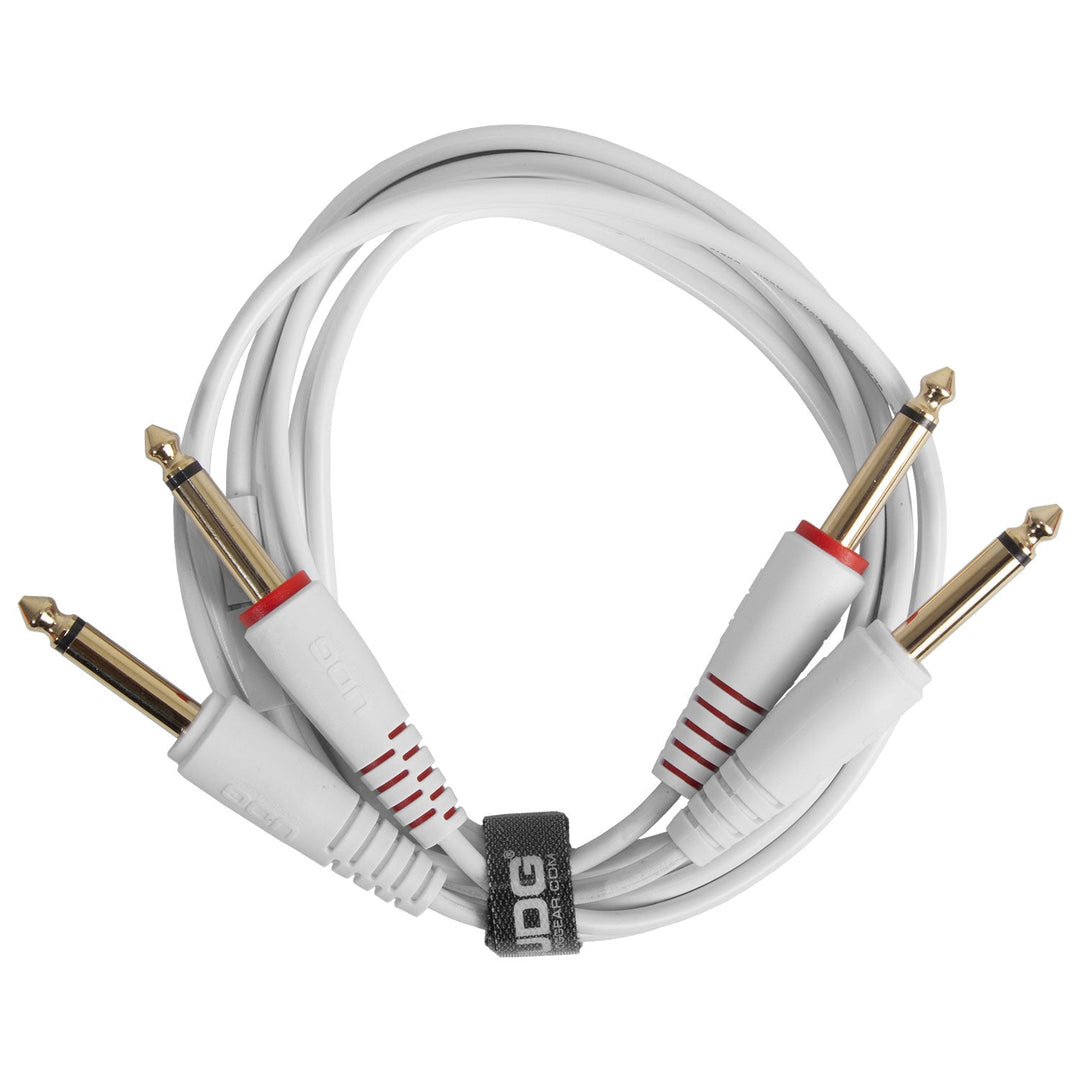 UDG Ultimate Audio Cable Set 1/4'' Jack-1/4'' Jack hvit rett 1,5m