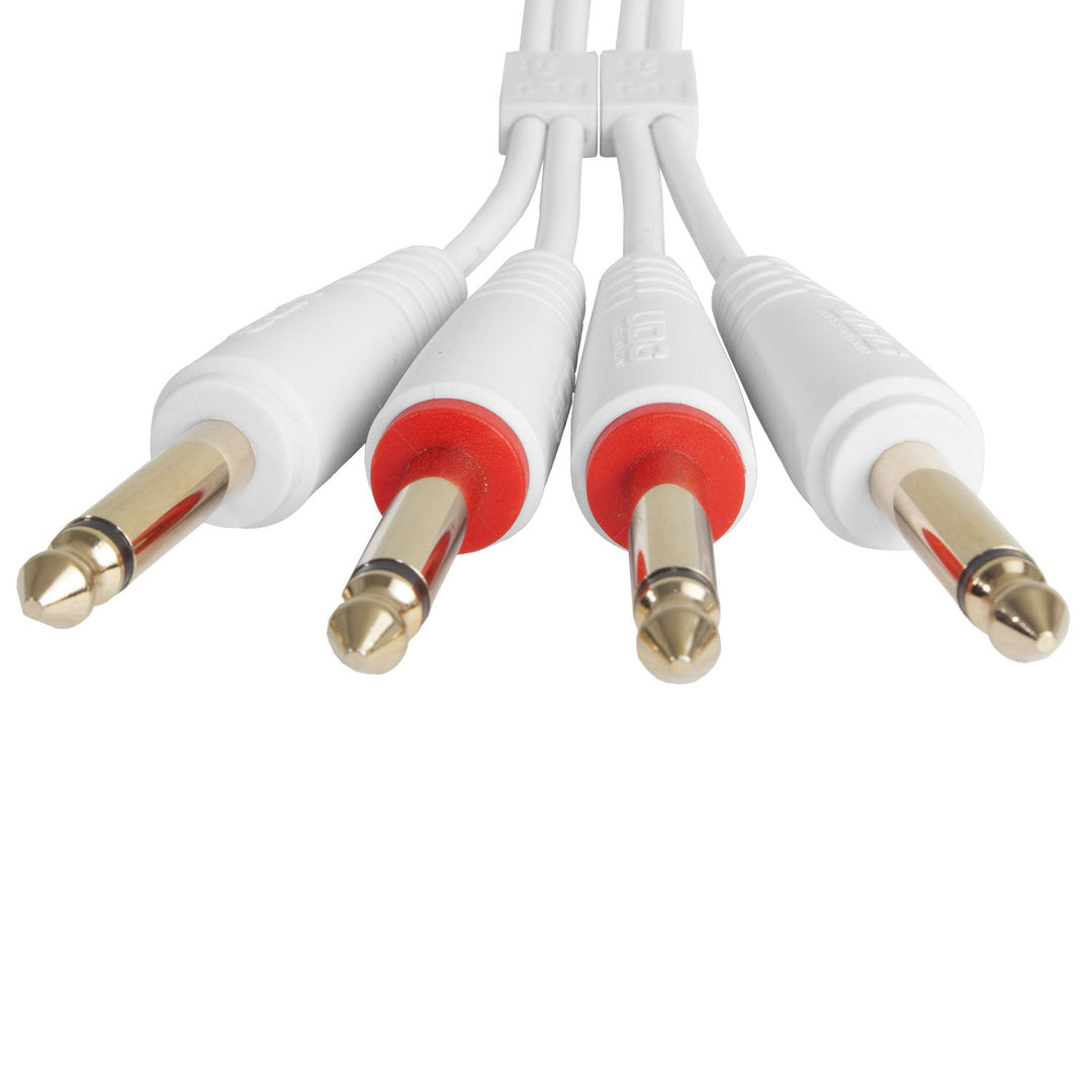 UDG Ultimate Audio Cable Set 1/4'' Jack-1/4'' Jack hvit rett 1,5m