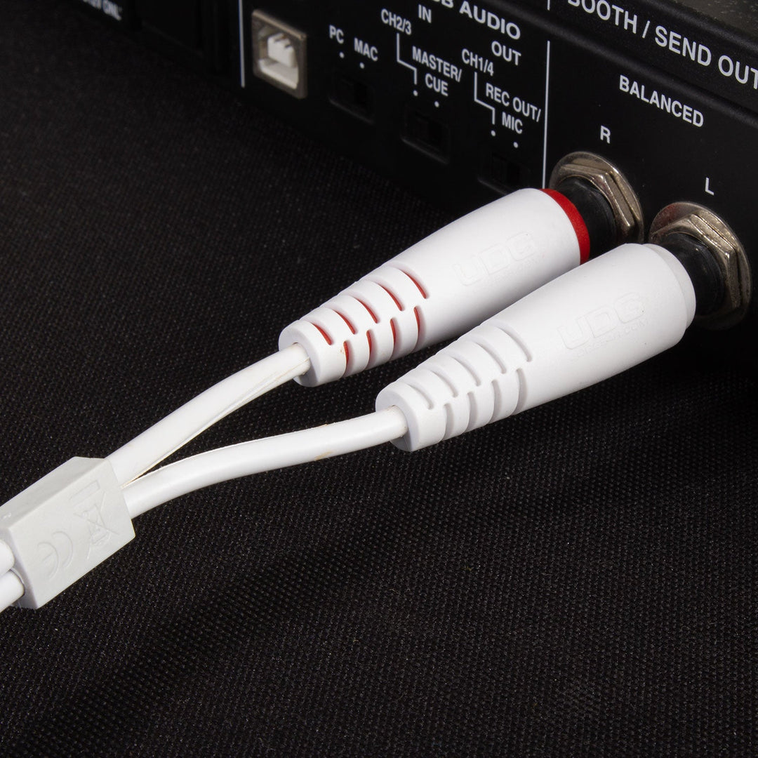 UDG Ultimate Audio Cable Set 1/4'' Jack-1/4'' Jack hvit rett 1,5m