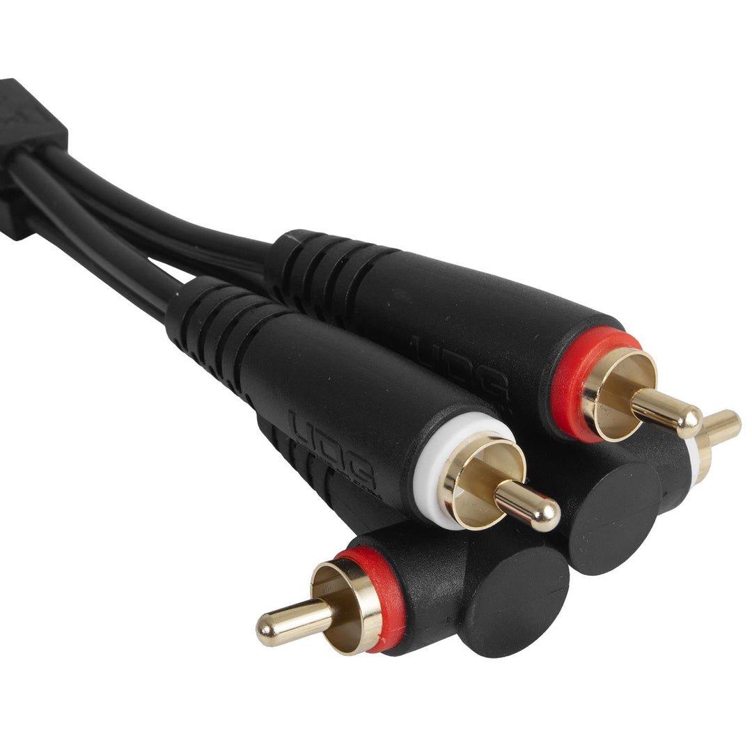 UDG Ultimate Audio Cable Set RCA rett-RCA vinklet svart 3m