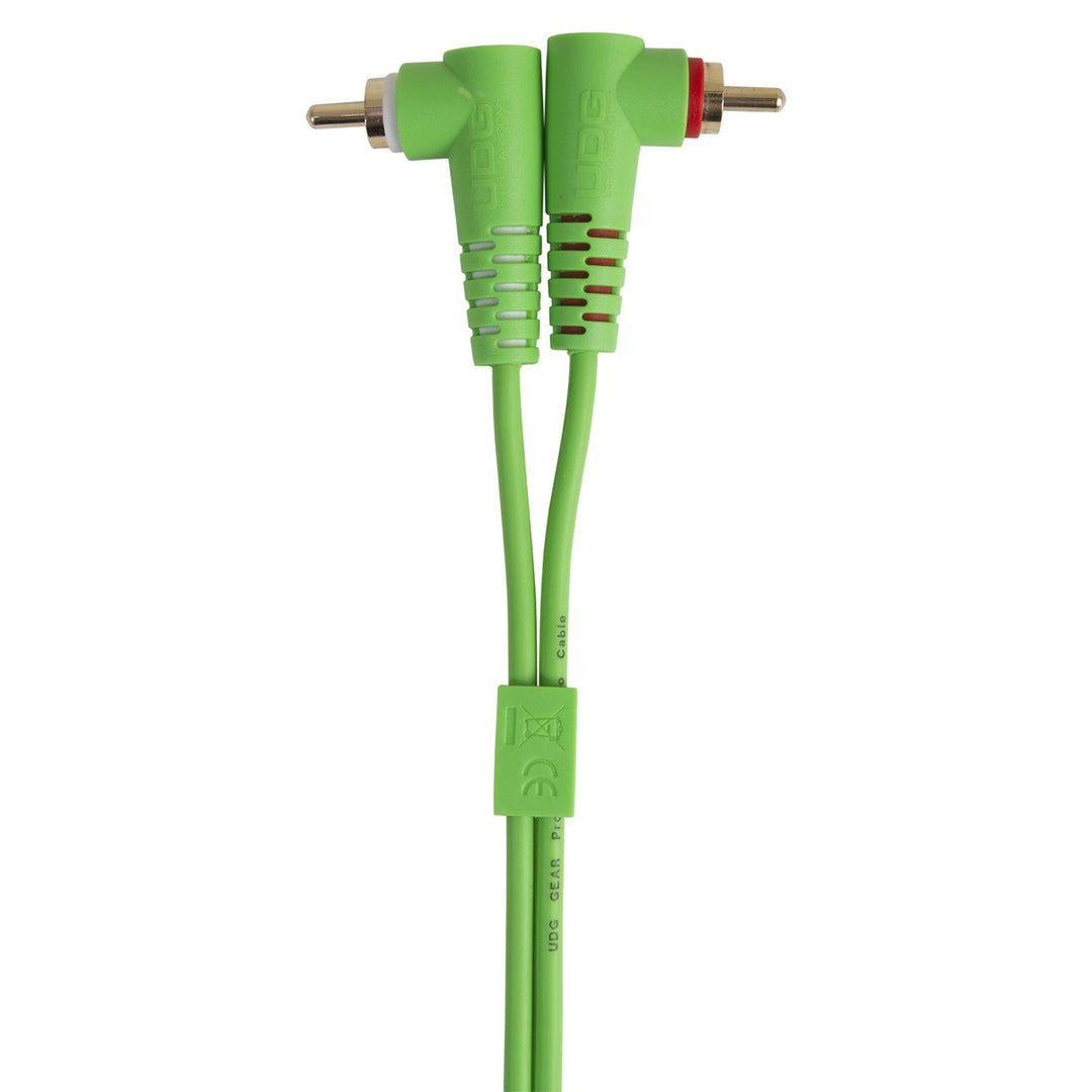 UDG Ultimate Audio-kabelsett RCA Rett-RCA Vinklet Grønn 3m