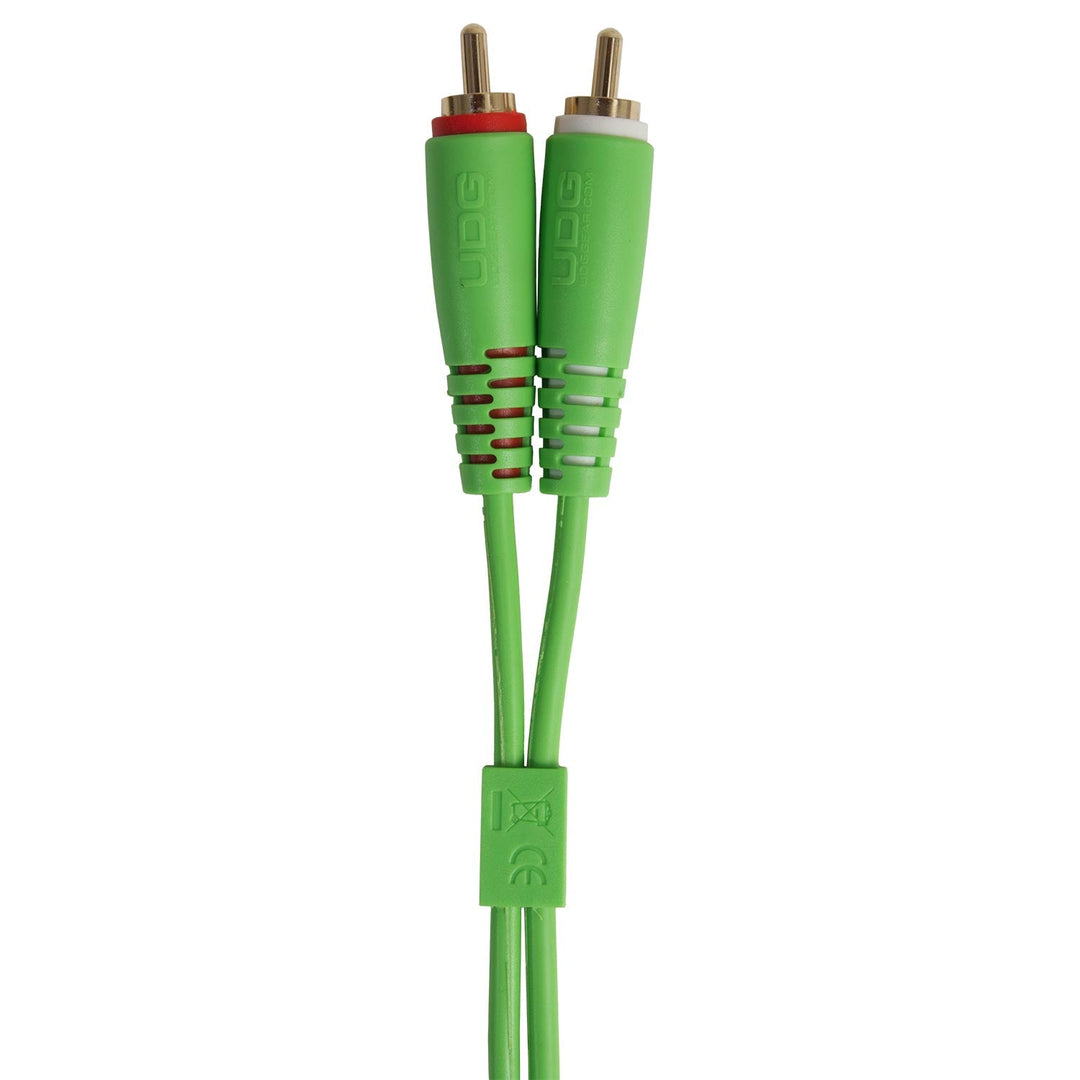 UDG Ultimate Audio-kabelsett RCA Rett-RCA Vinklet Grønn 3m