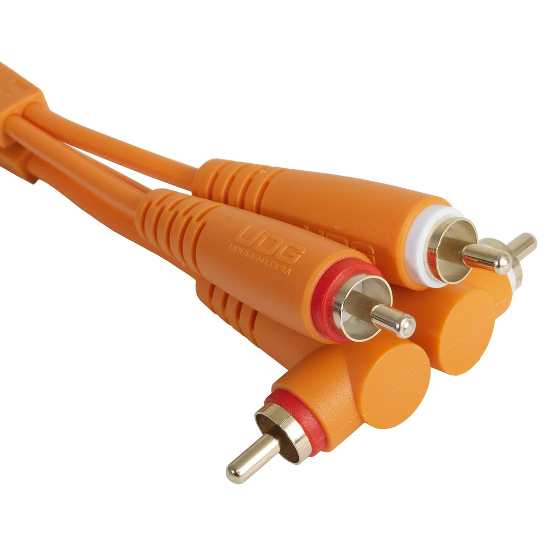 UDG Ultimate Audio Cable Set RCA rett-RCA vinklet oransje 3m