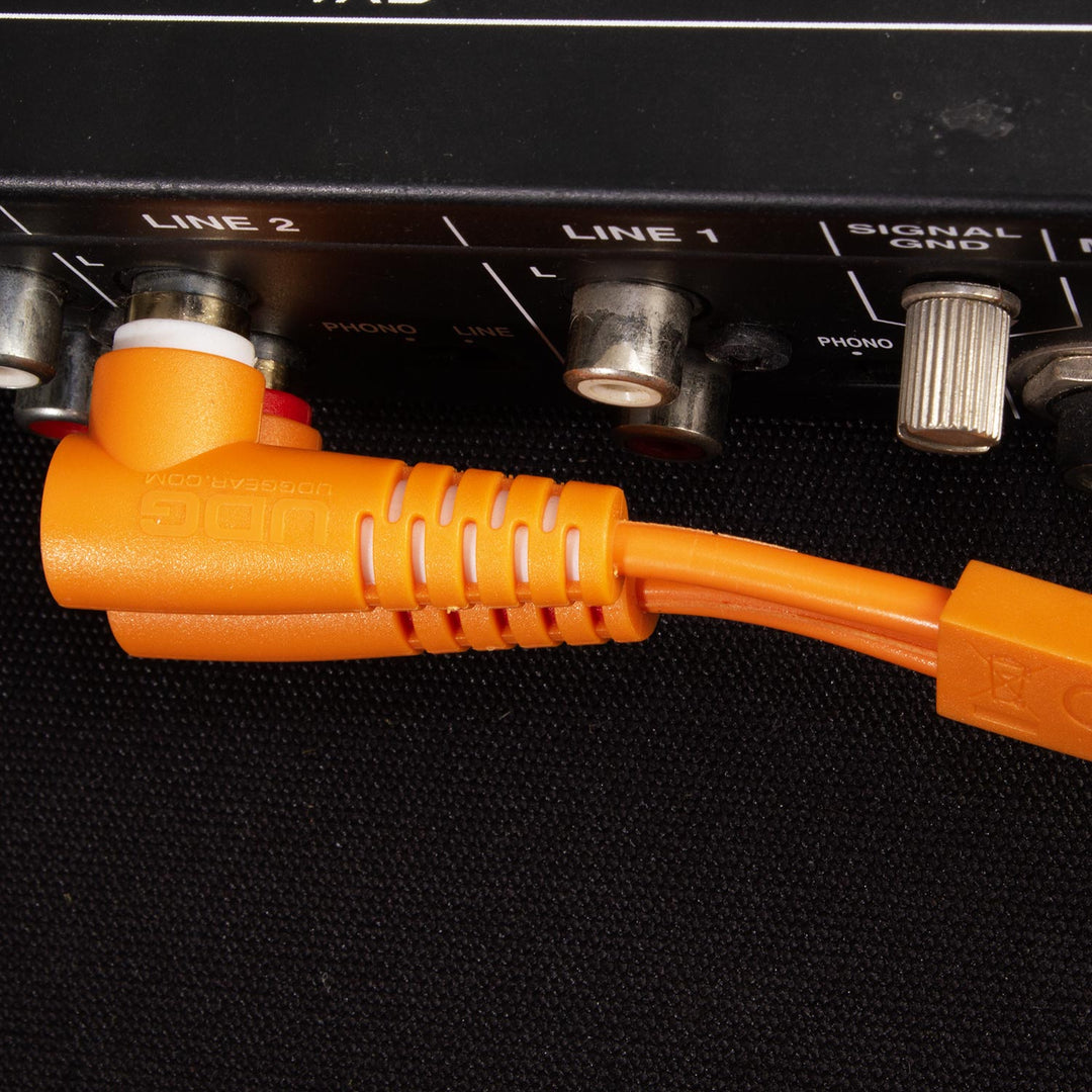 UDG Ultimate Audio Cable Set RCA rett-RCA vinklet oransje 3m
